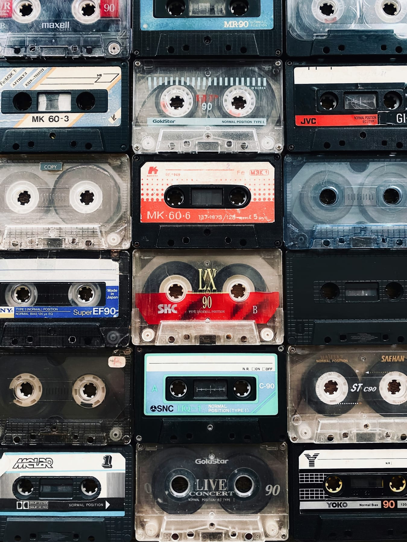 retro cassette tapes